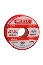 Soldex 1.00mm Kalın 200 Gram Kalın Lehim Teli Sn60 Pb40 Soldex 1.00mm Kalın 200 Gram Kalın Lehim Teli Sn60 Pb40