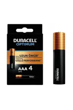 Duracell Optimum 1.5 Volt Alkalin Aaa 4’lü İnce Kalem Pil Mx2400