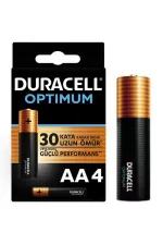 Duracell Optimum 1.5 Volt Alkalin Aa 4’lü İnce Kalem Pil Mx1500