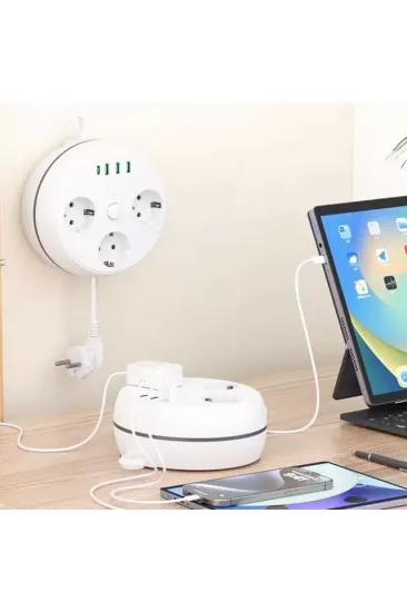 Vea Ve-26583 3'lü 1.5 Metre Kablolu 3 Usb / Type-c Girişli Akım Korumalı Grup Priz