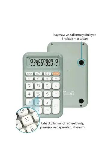 Powermaster Pm-25410 Yeşil 12 Haneli Hesap Makinesi Powermaster Pm-25410 Yeşil 12 Haneli Hesap Makinesi