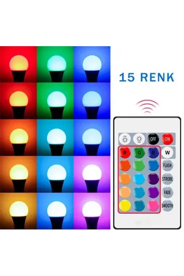 Ledx Al-ll9rgb 9 Watt Kumandalı 800 Lumen Rgb Işık E27 Led Ampul Ledx Al-ll9rgb 9 Watt Kumandalı 800 Lumen Rgb Işık E27 Led Ampul