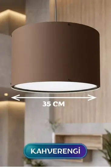 Kahverengi Kumaş Başlıklı Sarkıt Avize 35 Cm Kahverengi Kumaş Başlıklı Sarkıt Avize 35 Cm