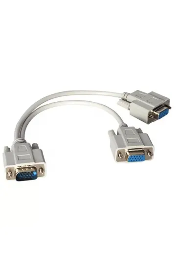 Powermaster Pm-1557 1x Vga Erkek To 2x Vga Dişi 30 Cm Çevirici Kablo