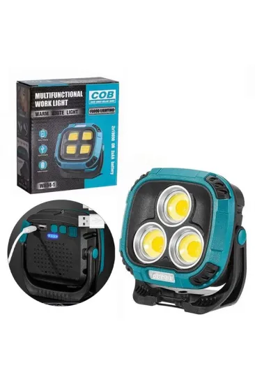 Powermaster Mx-w891 4000k - 7000k - Kırmızı 3 Cob Ledli 30 Watt Çok Fonksiyonlu Çalışma Lambası (powerbank) Powermaster Mx-w891 4000k - 7000k - Kırmızı 3 Cob Ledli 30 Watt Çok Fonksiyonlu Çalışma Lambası (powerbank)