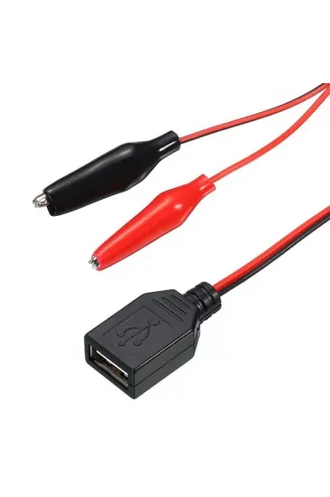 Powermaster Pm-28659 Usb Dişi - Küçük Krokodil Uçlu 5v 2a Test Kablosu 60 Cm Powermaster Pm-28659 Usb Dişi - Küçük Krokodil Uçlu 5v 2a Test Kablosu 60 Cm