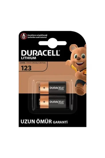 Duracell Cr123 / Cr123a / Cr17345 3 Volt Lityum Pil (2'li Paket)
