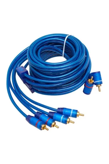 Pm-425 2 Rca Erkek + 4 Rca Erkek 5 Metre Mavi Kablo