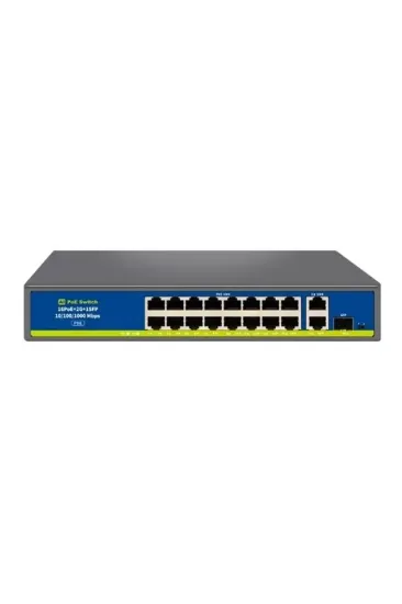 Novacom Nvc-hıf1621gbl-c 16 Port 250w Full Gigabit Poe+ Sfp Switch Uplink Metal Kasa Novacom Nvc-hıf1621gbl-c 16 Port 250w Full Gigabit Poe+ Sfp Switch Uplink Metal Kasa