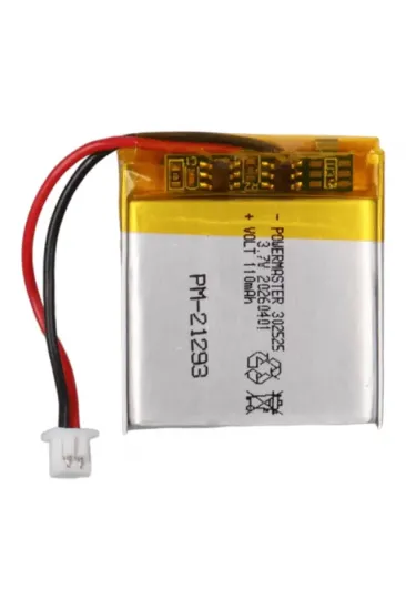 Powermaster Pm-21293 3.7v 110mah 302525 3.5mm Soketli Lityum Polimer (li-po) Batarya Şarj Edilebilir Pil Powermaster Pm-21293 3.7v 110mah 302525 3.5mm Soketli Lityum Polimer (li-po) Batarya Şarj Edilebilir Pil