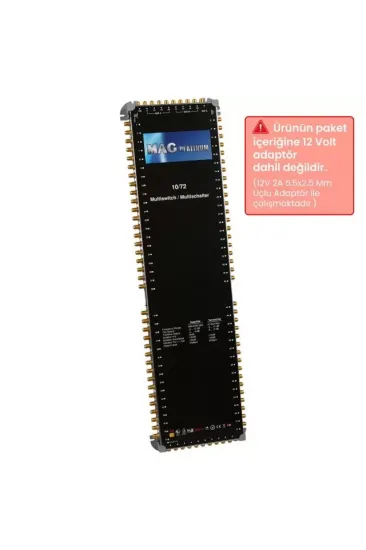 Mag Platinum Mp 10/72 Multiswitch - 10 Giriş 72 Çıkışlı Merkezi Uydu Santrali Hybrid 4k Ve 3d Destekli