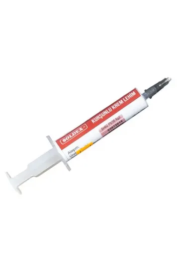 Soldex Kurşunlu 10 Gr. Krem Lehim Şırınga Soldex Kurşunlu 10 Gr. Krem Lehim Şırınga