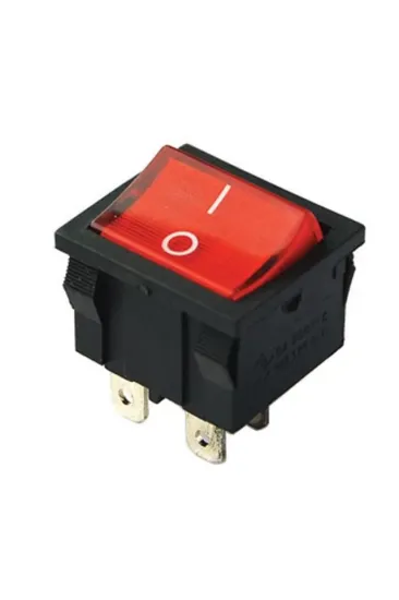 Orta Boy Işıklı Anahtar On-off 4 Pin (ıc-126)