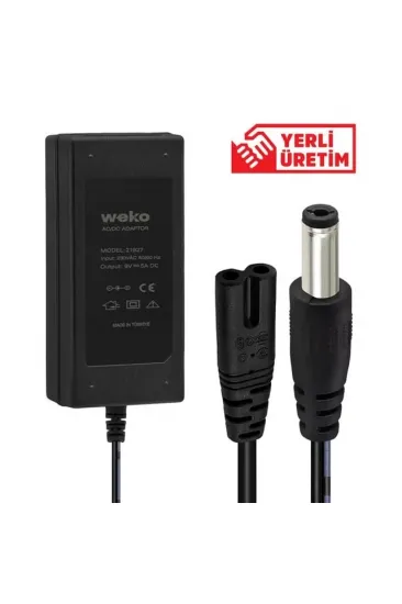 Weko 9 Volt - 5 Amper Masaüstü Adaptör 5.5*2.5 Mm Uçlu Yerli̇ Üreti̇m