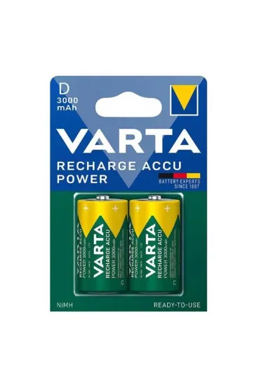 Varta 1.2 Volt - 3000 Mah Ni-mh Büyük D Boy Şarjlı Pil 2'li Paket Varta 1.2 Volt - 3000 Mah Ni-mh Büyük D Boy Şarjlı Pil 2'li Paket