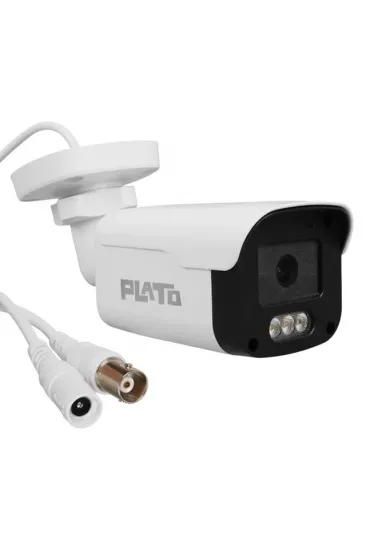 Plato Pl-37707 Ahd Bullet Güvenlik Kamera 2mp 3 Warm Led Sesli 3.6mm Renkli Gece Görüş (mikrofonlu)