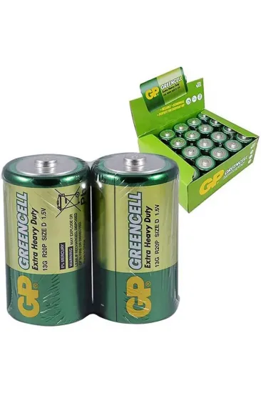 Gp 13g 2s2 R20 Büyük D Boy Pil  20'li Paket