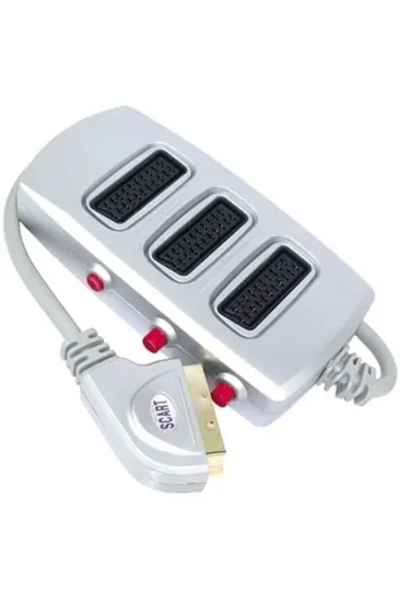 Scart Dağıtıcı 3 Lü Silver Butonlu Scart Dağıtıcı 3 Lü Silver Butonlu