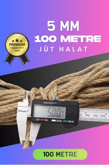 5 Mm 100 Metre Jüt Halat Dekoratif Hasır İp Urgan Süs 5 Mm 100 Metre Jüt Halat Dekoratif Hasır İp Urgan Süs