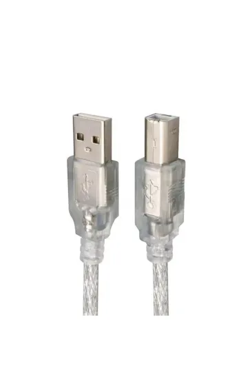 S-link Sl-u2007 7 Metre Usb2.0 Yazıcı Kablosu Şeffaf Kalın Örgülü Yazıcı Ve Tarayıcı Bağlantı Kablosu
