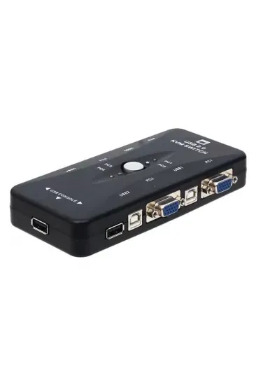 Powermaster Pm-15166 4 Kanal Vga Kvm Switch (4 Bilgisayarı Tek Elden Yönetin) Powermaster Pm-15166 4 Kanal Vga Kvm Switch (4 Bilgisayarı Tek Elden Yönetin)