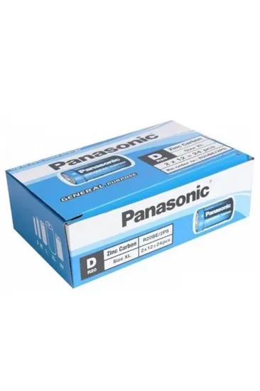 Panasonic Manganez Büyük D Boy 24’lü Pil R20be/2ps Panasonic Manganez Büyük D Boy 24’lü Pil R20be/2ps