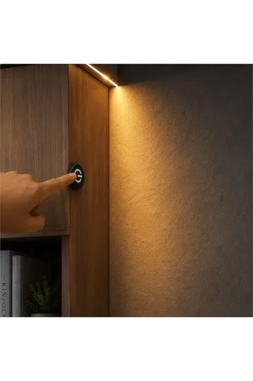 Powermaster Pm-30933 24v Dc 16mm Gömme Dokunmatik Led Dimmer Kontrolcüsü Switch Buton Siyah