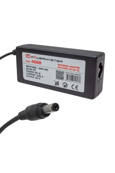 Powermaster Pm-4668 20 Volt - 3.25 Amper 5.5*2.5 Mm Uçlu Adaptör (lenovo Ibm Notebook) Powermaster Pm-4668 20 Volt - 3.25 Amper 5.5*2.5 Mm Uçlu Adaptör (lenovo Ibm Notebook)