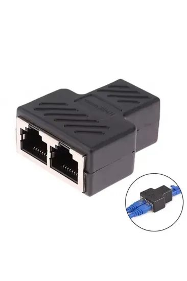Powermaster Pm-26130 Ethernet Rj45 To 2x Çoklayıcı Dişi Splitter Adaptör
