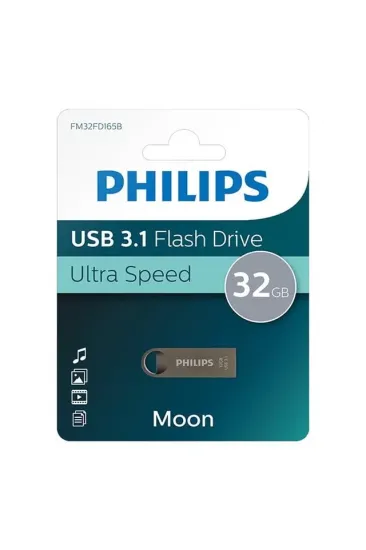 Philips Moon Serisi 32gb Usb 3.1 Ultra Hızlı Metal Flash Bellek (fm32fd165b/00) Philips Moon Serisi 32gb Usb 3.1 Ultra Hızlı Metal Flash Bellek (fm32fd165b/00)