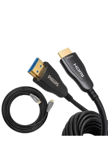 Philips Swr3019w/93 70 Metre 4k 60hz Aoc Fiber Optik Hdmı Kablo Çinko Alaşım Gövde