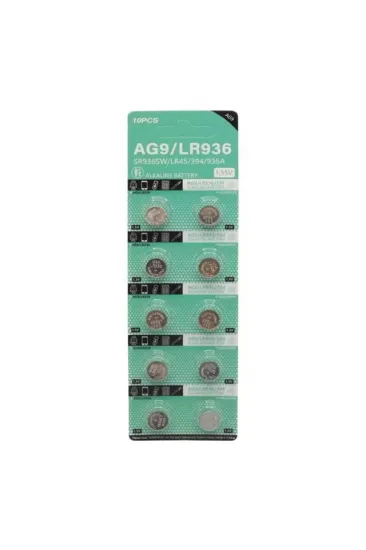 Powermaster Ag9 Lr936 1.5v Alkalin Düğme Pil (10'lu Paket) Powermaster Ag9 Lr936 1.5v Alkalin Düğme Pil (10'lu Paket)