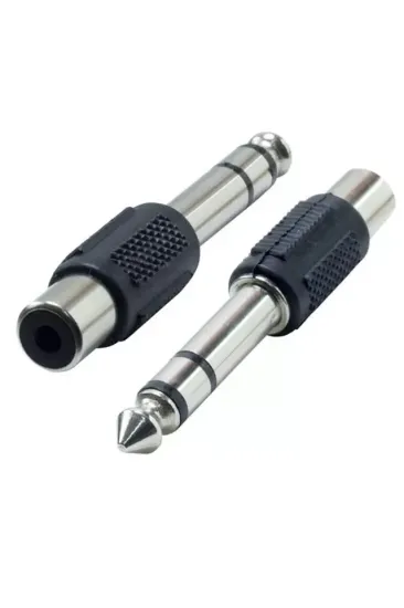 6,3 Mm Stereo Erkek - 1 Tos Dişi Jack 6,3 Mm Stereo Erkek - 1 Tos Dişi Jack