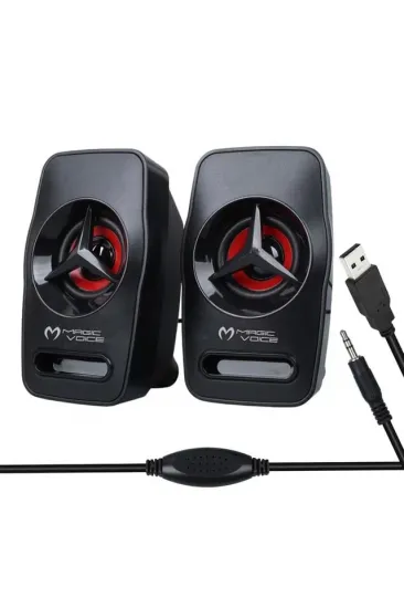 Magicvoice T-19 1+1 Usb Pc Mini Hoparlör - Speaker (2*3 Watt - 4 Ohm) Magicvoice T-19 1+1 Usb Pc Mini Hoparlör - Speaker (2*3 Watt - 4 Ohm)