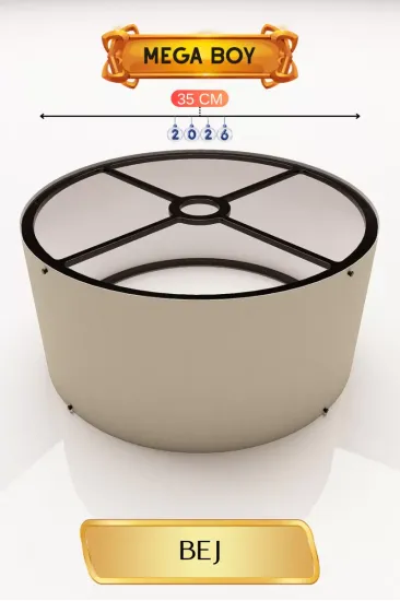 Bej Lambader Başlığı 35 Cm Mega Boy Bej Lambader Başlığı 35 Cm Mega Boy