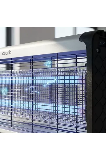 Asonic S26 20w 2000v Çift Koruma Camlı Led Zincir Askılı Sanayi Tipi Sinek Öldürücü (xl Boy)