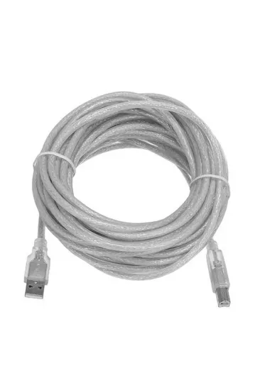 S-link Sl-u2007 7 Metre Usb2.0 Yazıcı Kablosu Şeffaf Kalın Örgülü Yazıcı Ve Tarayıcı Bağlantı Kablosu
