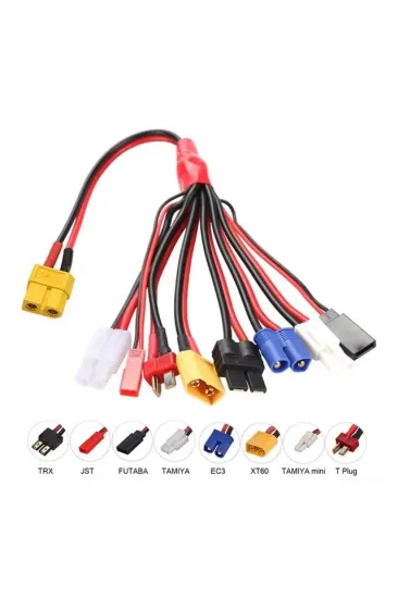 Powermaster Pm-24266 Htrc 8 İn 1 Lipo Batarya Banana Şarj Kablo Seti Powermaster Pm-24266 Htrc 8 İn 1 Lipo Batarya Banana Şarj Kablo Seti