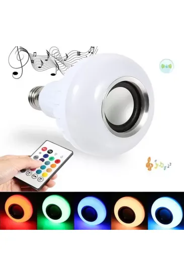 Powermaster Bluetooth Müzik Çalar + Kumandalı Rgb Led Ampul Om-30 Powermaster Bluetooth Müzik Çalar + Kumandalı Rgb Led Ampul Om-30
