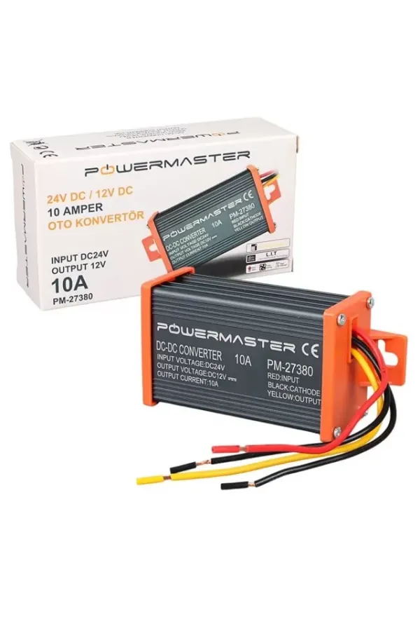 Powermaster Pm-27380 24v Dc 12v Dc 10 Amper Oto Konvertör