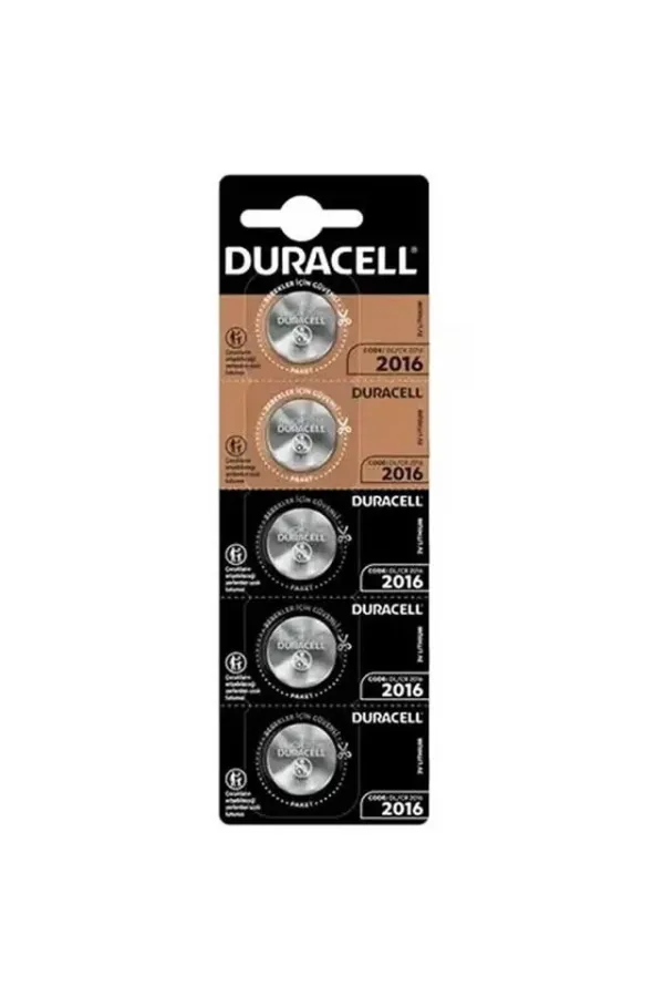 Duracell Cr2016 Lityum Pil 5'li Paket Duracell Cr2016 Lityum Pil 5'li Paket