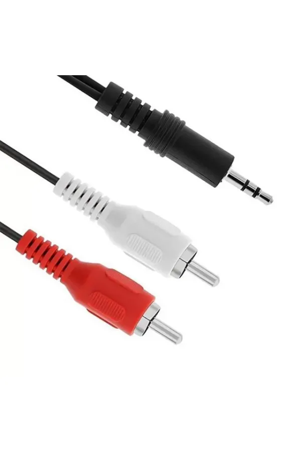 2 Rca Erkek - 3.5 Mm Stereo Erkek Kablo 1.5 Metre