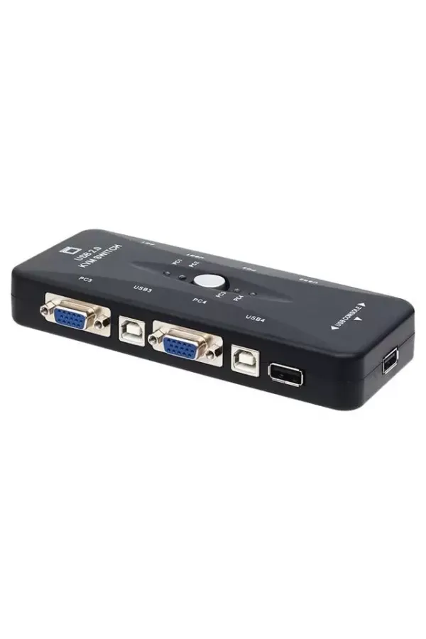 Powermaster Pm-15166 4 Kanal Vga Kvm Switch (4 Bilgisayarı Tek Elden Yönetin)
