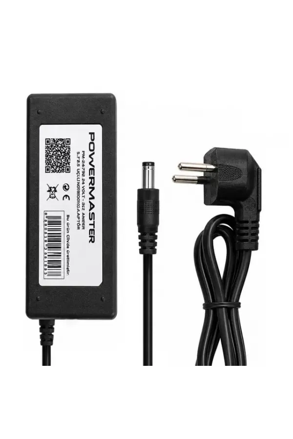 Powermaster Pm-24792 24 Volt - 3.75 Amper 5.5*2.5 Mm Uçlu Notebook Adaptör Powermaster Pm-24792 24 Volt - 3.75 Amper 5.5*2.5 Mm Uçlu Notebook Adaptör