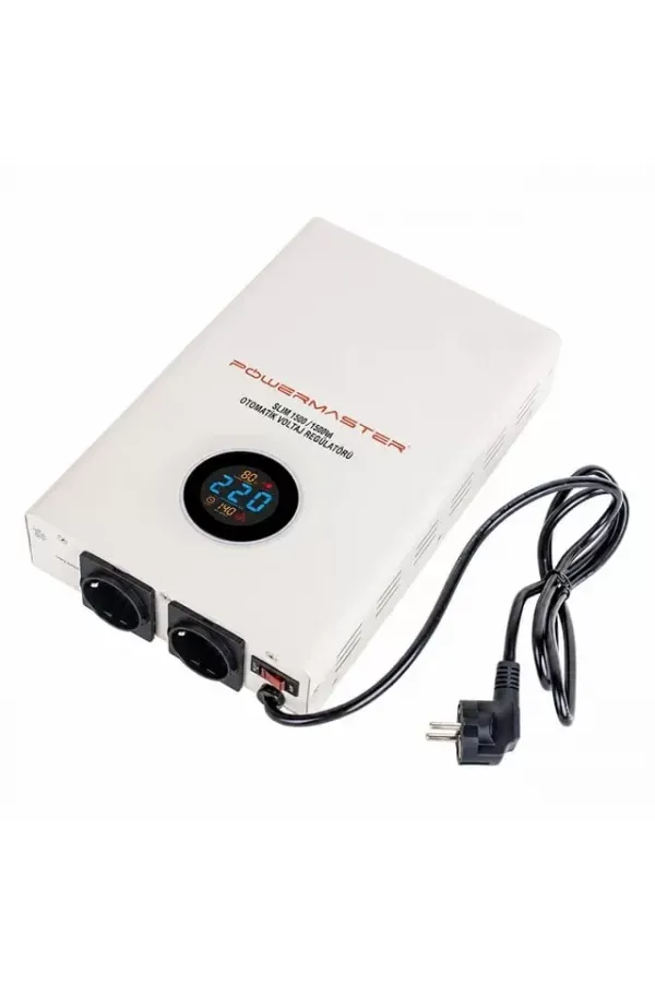 Powermaster Slım-1500 Otomatik 1500 Watt Voltaj Kombi Regülatörü Powermaster Slım-1500 Otomatik 1500 Watt Voltaj Kombi Regülatörü