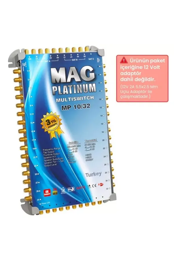 10*32 Sonlu/kaskatlı Swıtchlı Uydu Santrali Mag Platınum 10*32 Sonlu/kaskatlı Swıtchlı Uydu Santrali Mag Platınum