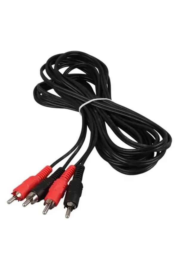 Powermaster Pm-428 Siyah 5 Metre 2 Rca + 2 Rca Kablo