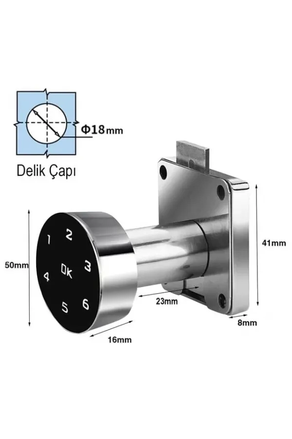 Powermaster Pm-26730 Çekmece Dolap Kilidi Dijital Numaralı Standart