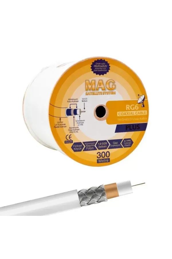 Mag Rg6-u4 Trishield Anten Kablosu (300 Mt.) Mag Rg6-u4 Trishield Anten Kablosu (300 Mt.)