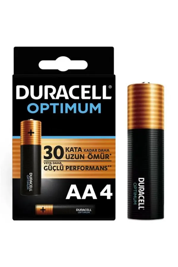 Duracell Optimum 1.5 Volt Alkalin Aa 4’lü İnce Kalem Pil Mx1500